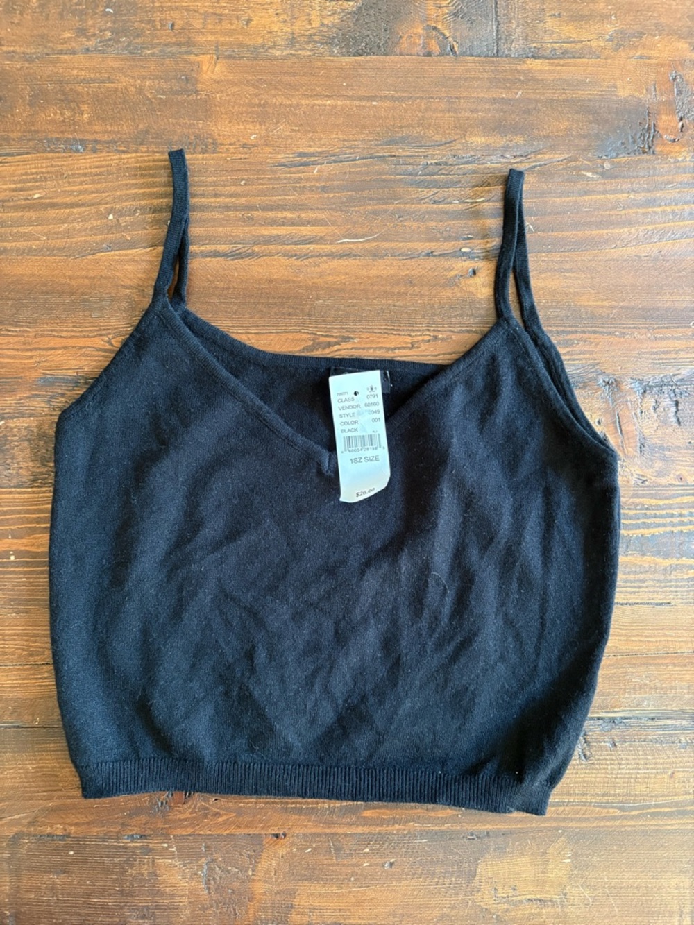 Brandy Melville John Galt black knit cropped tank